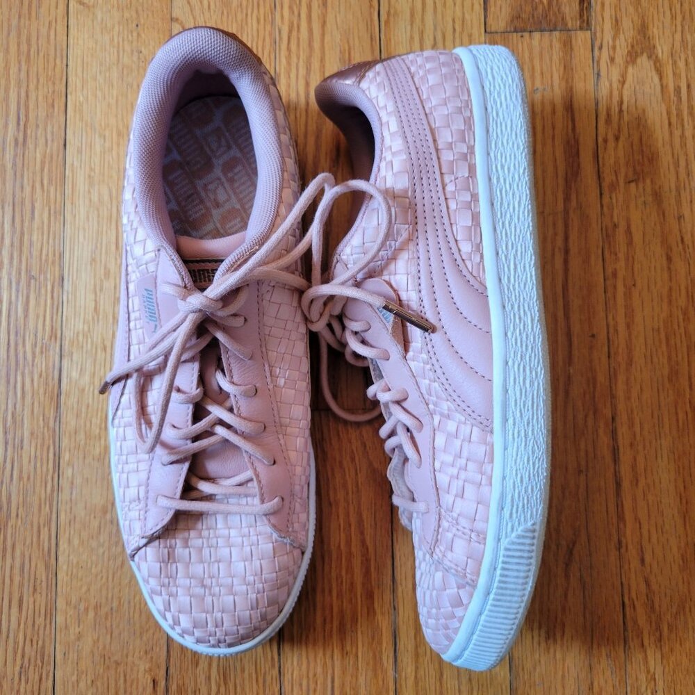 Puma Basket Satin EP Woven Pink‎ Sneakers 10Tennis Shoes Low Top SPEEDCAT